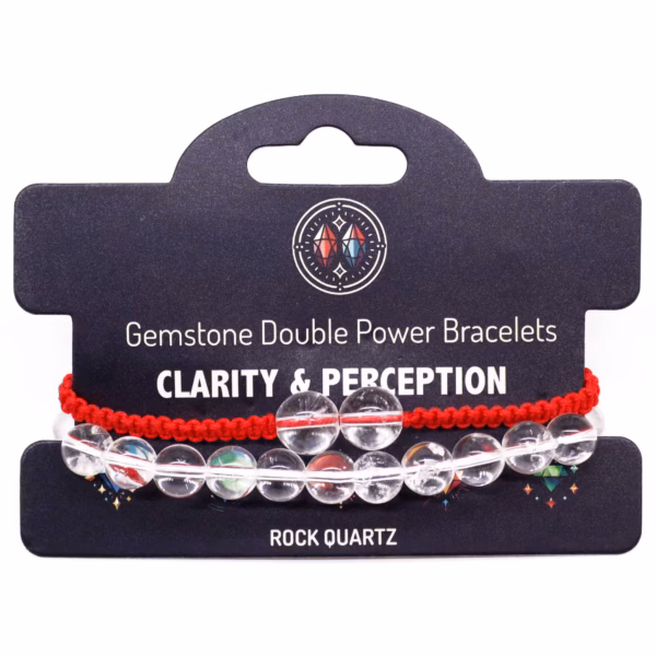 Bracelets Double Puissance avec Pierres Fines - Quartz de Roche
