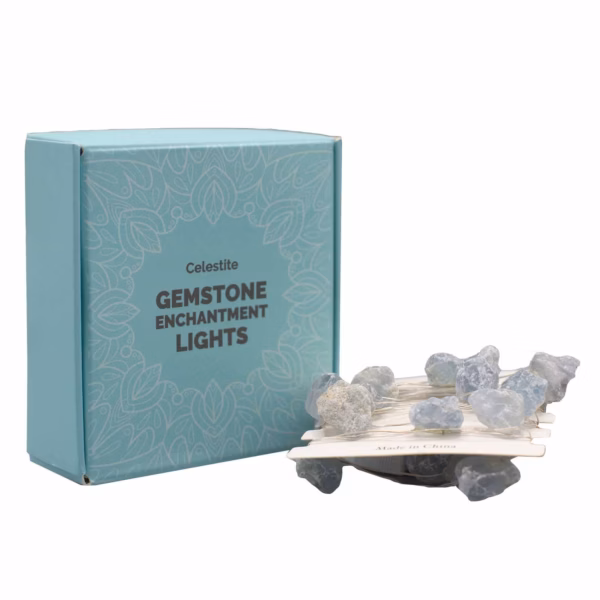 Lumières d'Enchantement en Pierres Fines - Celestite