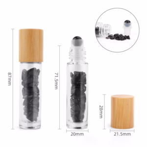 Rulleflaske til Æterisk Olie - Sort Turmalin 5ml Flask