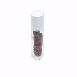Eterisk Olje Roll-On Flaske - Rød Jaspis - Sølvkork - 5ml