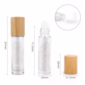 Flacon Roll - On Huile & Pierres Fines - Quartz de Roche - Bouchon en Bois