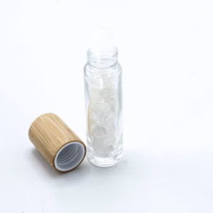 Flacon Roll - On Huile & Pierres Fines - Quartz de Roche - Bouchon en Bois