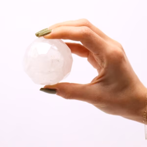 Edelsten Facettert Healing Ball & Stativ - Bergkvarts
