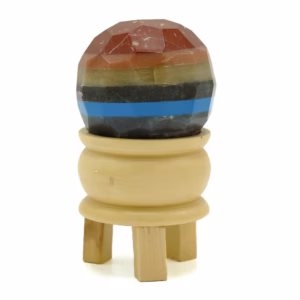 Bola Curativa de Piedras Preciosas y Soporte - Siete Chakras