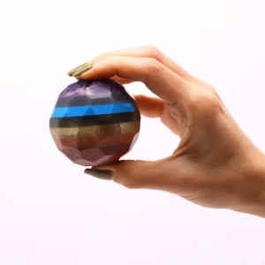 Bola Curativa de Piedras Preciosas y Soporte - Siete Chakras