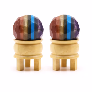 Bola Curativa de Piedras Preciosas y Soporte - Siete Chakras