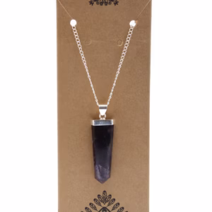 Edelsteen Platte Punt Hanger - Amethist