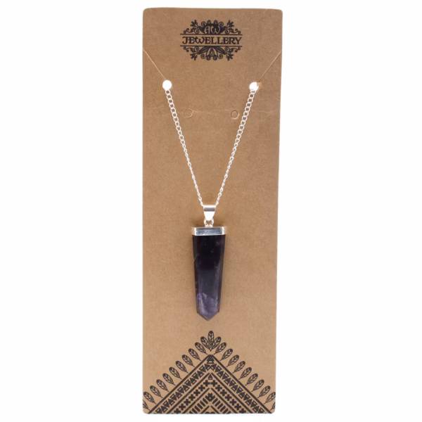 Edelsteen Platte Punt Hanger - Amethist