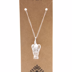 Pendentif Ange Gardien en Pierres Fines - Quartz de Roche