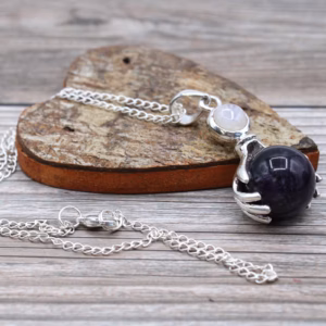 Pendentif Mains Guérisseur Pierres Fines - Améthyste