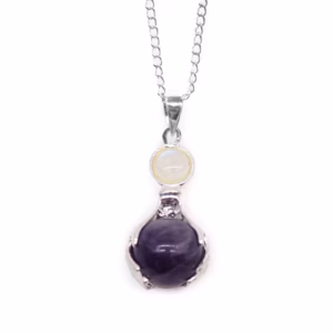 Pendentif Mains Guérisseur Pierres Fines - Améthyste