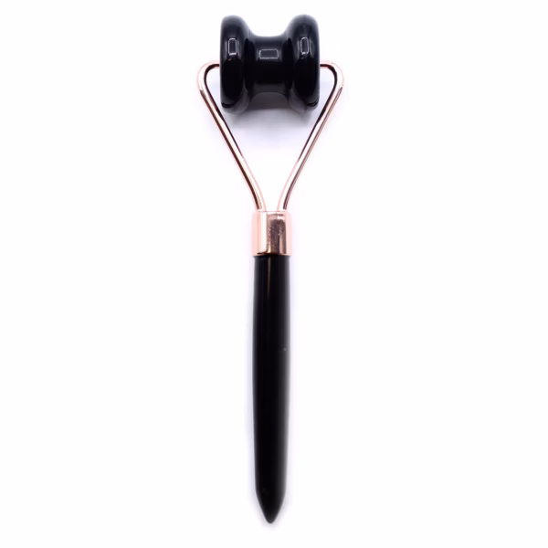 Rouleau de Massage Mâchoire en Pierres Précieuses - Obsidienne Noir