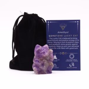 Edelstein Glückskatze - Amethyst 50x35x25mm