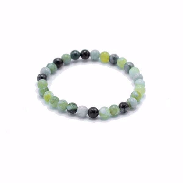 Gemstone Manifestation Bracelet - Olive Jade - Healing