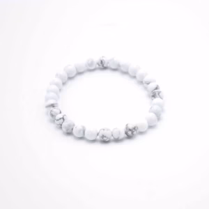 Pulsera Manifestación Piedras Preciosas - Jaspe Blanco - Paz