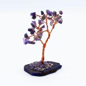 Ädelstensträd - Ametist - Naturlig Agatbas - 35 st