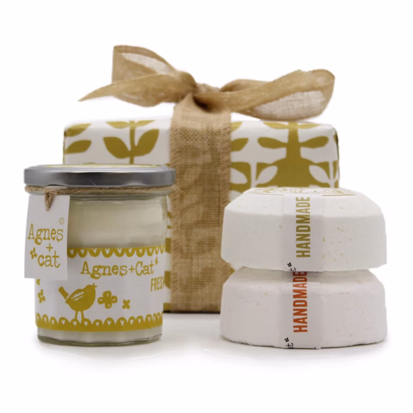 Cadeaubox - Verse Citrus - Kaars + Clementine & Mor.roll - Bruis
