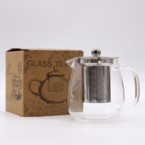 Teekanne mit Edelstahlfilter aus Glas - Klassisch - 550ml