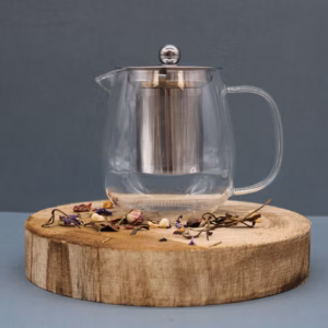 Teekanne mit Edelstahlfilter aus Glas - Klassisch - 550ml