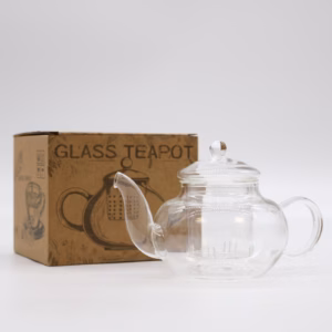 Tekanna i Glas - Rund Pärla - Presentförpackad - 400ml