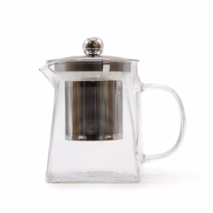 Tetera de Vidrio - Forma de Torre - 350ml - En Caja de Regalo