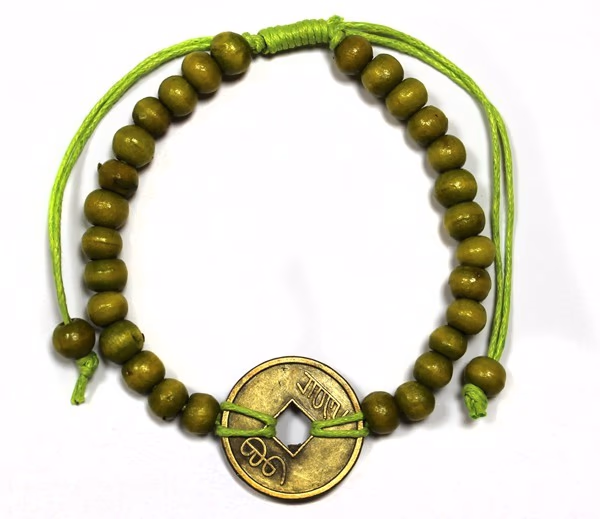 Lykkebringende Feng - Shui Armbånd - Limegrøn