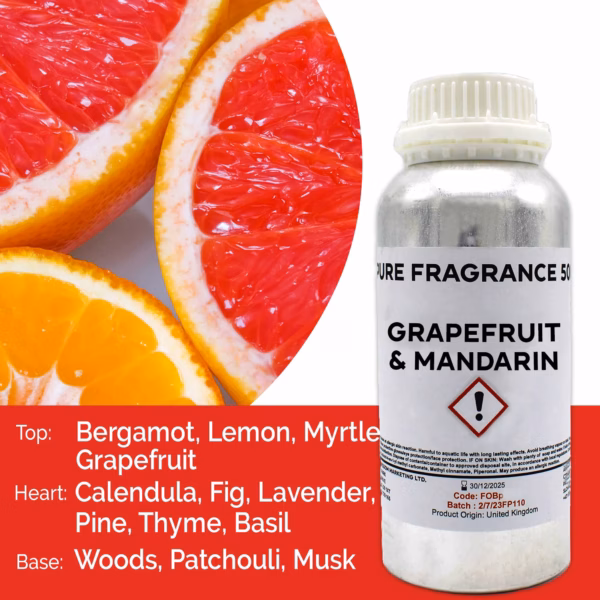 Pamplemousse & Mandarine - Huile de Parfum Pure 500ml