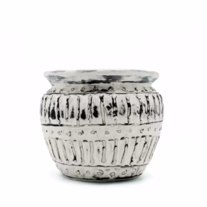 Gresk Plantepotte I Leire - Kremfarget 12cm