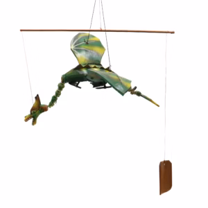 Green Coconut Dragon Mobile - 37cm