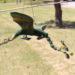 Green Coconut Dragon Mobile - 37cm