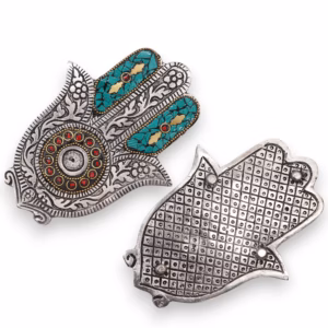 Groen Klein Hamsa Wierookhouder 13x5,5cm
