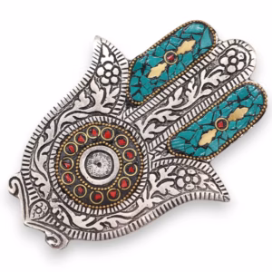 Groen Klein Hamsa Wierookhouder 13x5,5cm