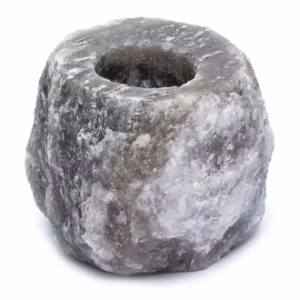 Grå Saltkrystall Lysestake 600 - 800g