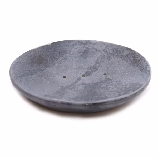 Grey Soapstone Soap Dish 10x12cm - Classic Oval