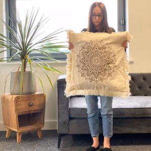 Hamsa Mandala Kussen - Groen