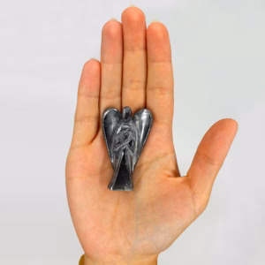 Hand Gesneden Edelstenen Engel - Hematiet