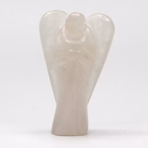 Ange en Pierre Fine Sculptée à la Main - Quartz de Roche