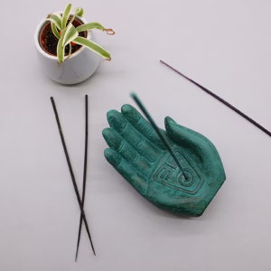 Hånd Røkelsesbrenner - Earth Protect (grønn)