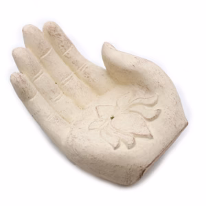 Hand Incense Burner - Lotus - White