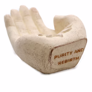 Hand Incense Burner - Lotus - White