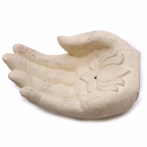Hand Incense Burner - Lotus - White