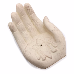 Hand Incense Burner - Lotus - White