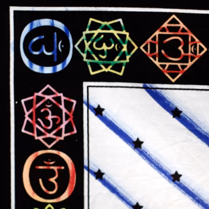 Wanddoek Katoen - Hand Geschilderd - Chakra Boeddha
