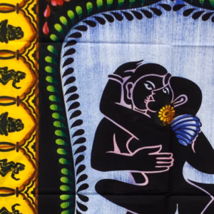 Vægkunst i Håndbørstet Bomuld - Kamasutra