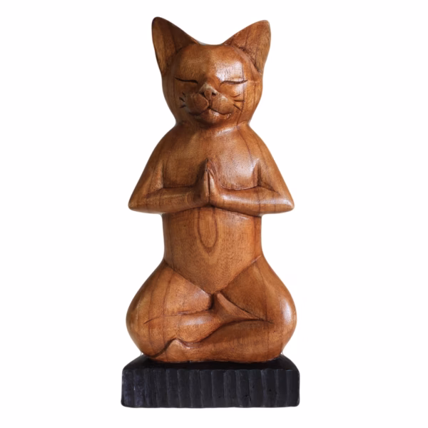 Yogakatzen aus Holz Lotusposition