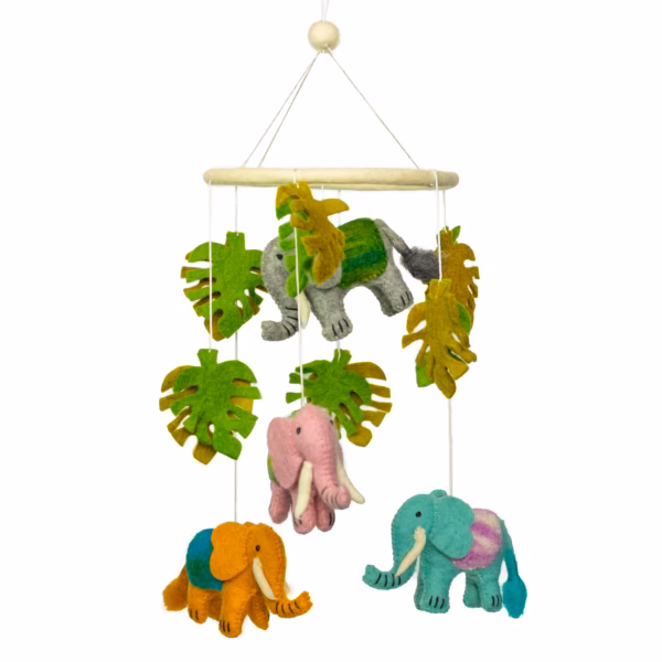 Handgemachtes Filz - Mobile - Elefant