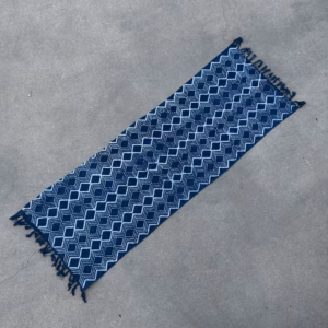 Håndlaget Indigo Løper - 170x60cm - Heerak Patern