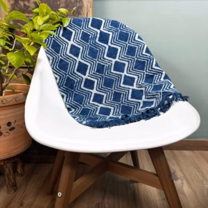 Håndlaget Indigo Løper - 170x60cm - Heerak Patern