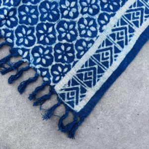 Manta Índigo Hecha a Mano - 170x60cm - Madjid Tiles