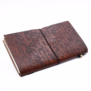 Håndlaget Lærnotatbok - Be the Change - Brun (80 Sider)